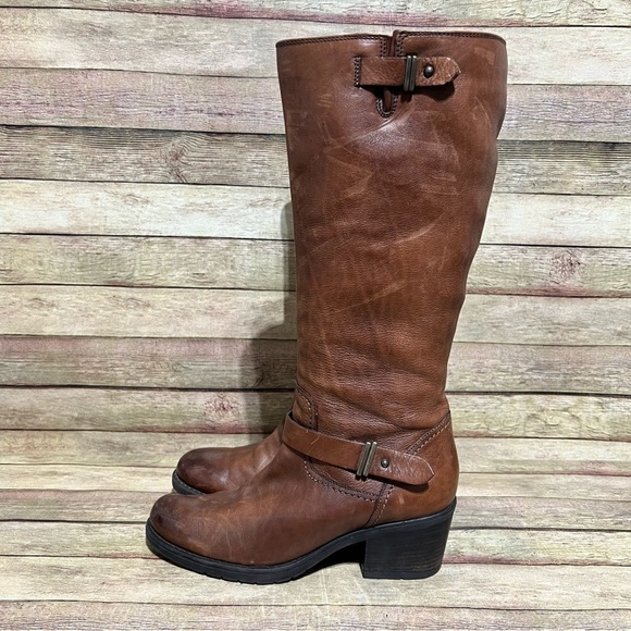 Clark’s Brown Leather Knee High Riding Boots - Picture 1 of 11